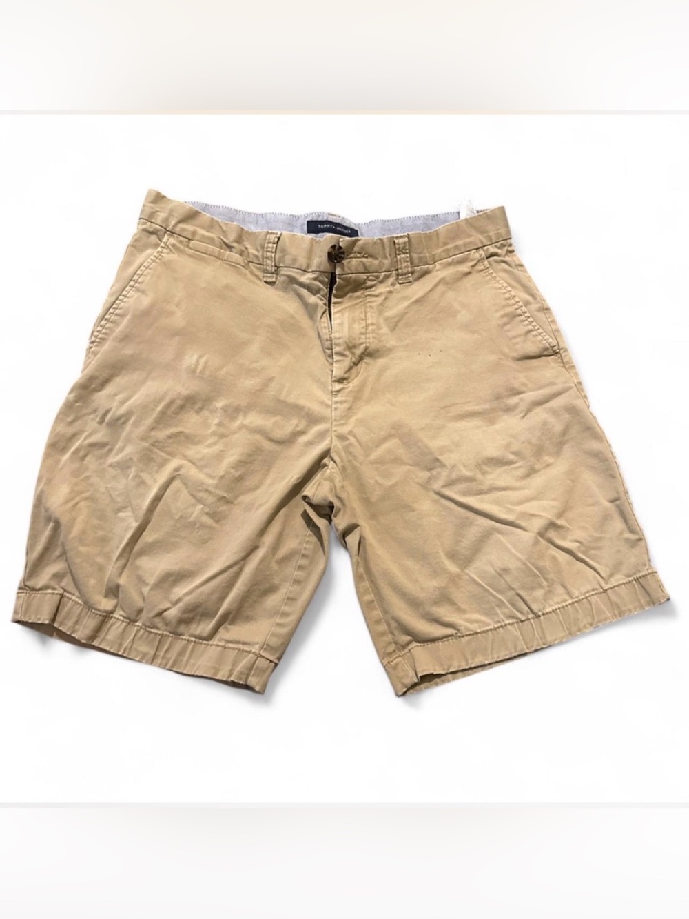 Tommy Hilfiger Tan Flat Front Chino Shorts